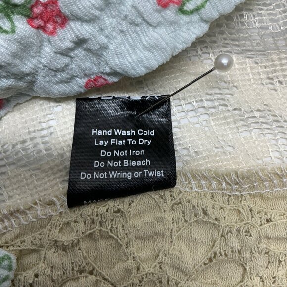 ❤️#1507A POL LACE&FLORAL PATTERN-BLUE JACKET (HAVE PANTS IN ANOTHER LISTING) - Picture 14 of 15